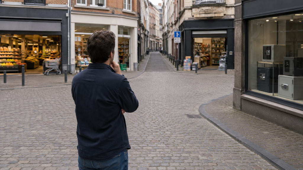 Personne qui se pose une question où acheter un coffre-fort ?
